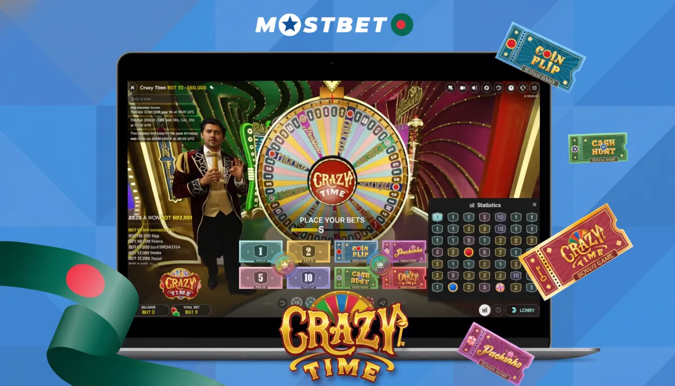mostbet crazy time live